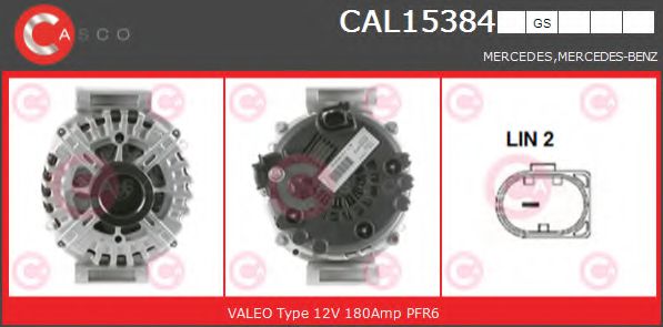 CASCO CAL15384GS Генератор для MERCEDES-BENZ GL-CLASS (Мэрcэдэс-бэнз Жл класс) CASCO CAL15384GS Генератор для MERCEDES-BENZ GL-CLASS (Мэрcэдэс-бэнз Жл класс)