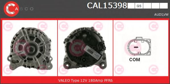CASCO CAL15398GS Генератор для VOLKSWAGEN CRAFTER 30-50 (Фольксваген Крафтер 30-50) CASCO CAL15398GS Генератор для VOLKSWAGEN CRAFTER 30-50 (Фольксваген Крафтер 30-50)
