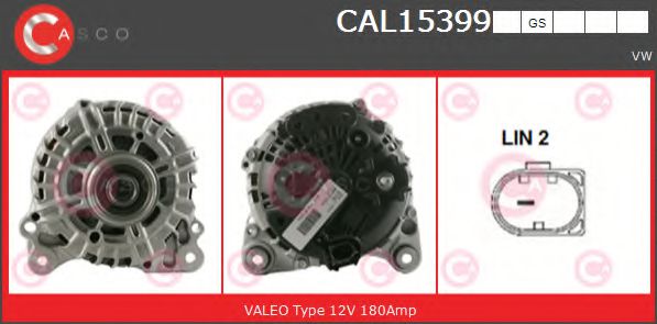 CASCO CAL15399GS Генератор для VOLKSWAGEN TOUAREG (Фольксваген Туарег) CASCO CAL15399GS Генератор для VOLKSWAGEN TOUAREG (Фольксваген Туарег)
