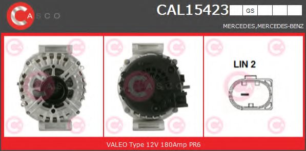 CASCO CAL15423GS Генератор для MERCEDES-BENZ GLK-CLASS (Мэрcэдэс-бэнз Глк-cласс) CASCO CAL15423GS Генератор для MERCEDES-BENZ GLK-CLASS (Мэрcэдэс-бэнз Глк-cласс)