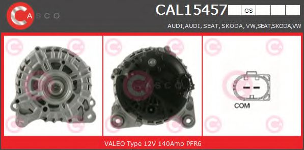 CASCO CAL15457GS Генератор для SEAT ALHAMBRA (Сеат Альхамбра) CASCO CAL15457GS Генератор для SEAT ALHAMBRA (Сеат Альхамбра)