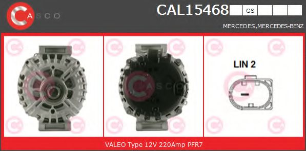 CASCO CAL15468GS Генератор для MERCEDES-BENZ SPRINTER 3,5-T (Мэрcэдэс-бэнз Спринтэр 3,5-т) CASCO CAL15468GS Генератор для MERCEDES-BENZ SPRINTER 3,5-T (Мэрcэдэс-бэнз Спринтэр 3,5-т)