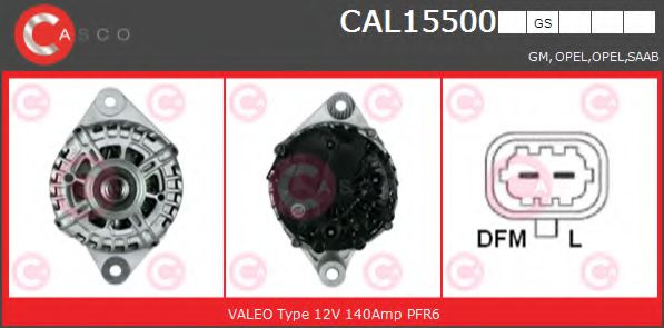 CASCO CAL15500GS Генератор для SAAB (Сааб) CASCO CAL15500GS Генератор для SAAB (Сааб)