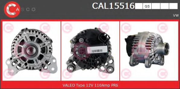 CASCO CAL15516GS Генератор для VOLKSWAGEN GOLF AN (Фольксваген Гольф ан) CASCO CAL15516GS Генератор для VOLKSWAGEN GOLF AN (Фольксваген Гольф ан)