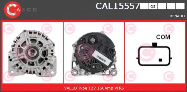 CASCO CAL15557GS Генератор для RENAULT LAGUNA III ER (Рено Лагуна 3 ер) CASCO CAL15557GS Генератор для RENAULT LAGUNA III ER (Рено Лагуна 3 ер)