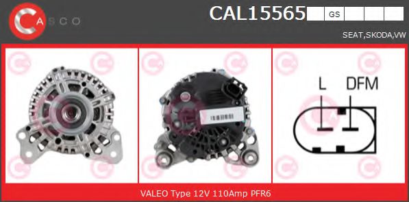 CASCO CAL15565GS Генератор для SEAT (Сеат) CASCO CAL15565GS Генератор для SEAT (Сеат)