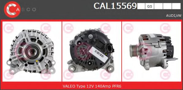 CASCO CAL15569GS Генератор для VOLKSWAGEN TOURAN (Фольксваген Туран)