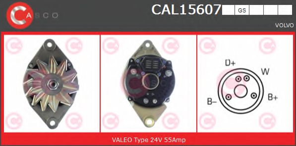CASCO CAL15607GS Генератор 55 для VOLVO (Вольво) CASCO CAL15607GS Генератор 55 для VOLVO (Вольво)
