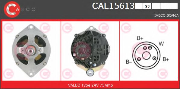 CASCO CAL15613GS Генератор для IVECO (Ивеко) CASCO CAL15613GS Генератор для IVECO (Ивеко)