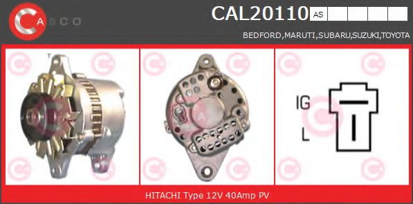 CASCO CAL20110AS Генератор для SUZUKI (Сузуки) CASCO CAL20110AS Генератор для SUZUKI (Сузуки)