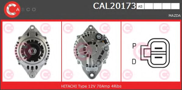 CASCO CAL20173AS Генератор для MAZDA 121 METRO (Мазда 121 мэтро) CASCO CAL20173AS Генератор для MAZDA 121 METRO (Мазда 121 мэтро)