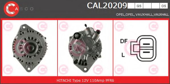 CASCO CAL20209GS Генератор для OPEL ASTRA H (Опель Астра н) CASCO CAL20209GS Генератор для OPEL ASTRA H (Опель Астра н)