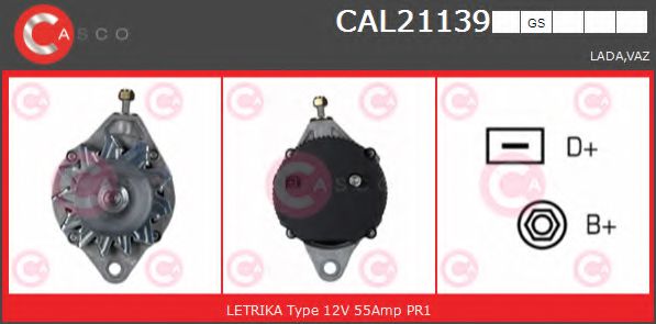 CASCO CAL21139GS Генератор 01 1986 для LADA TOSCANA (Лада Тосcана) CASCO CAL21139GS Генератор 01 1986 для LADA TOSCANA (Лада Тосcана)