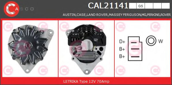 CASCO CAL21141GS Генератор для ROVER 400 (Ровер 400) CASCO CAL21141GS Генератор для ROVER 400 (Ровер 400)