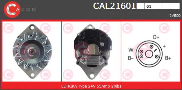 CASCO CAL21601GS Генератор для IVECO (Ивеко) CASCO CAL21601GS Генератор для IVECO (Ивеко)