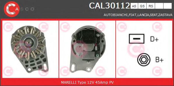 CASCO CAL30112AS Генератор для LANCIA (Лансиа/лянча) CASCO CAL30112AS Генератор для LANCIA (Лансиа/лянча)