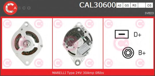 CASCO CAL30600AS Генератор для IVECO (Ивеко) CASCO CAL30600AS Генератор для IVECO (Ивеко)