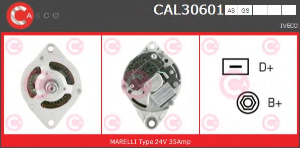 CASCO CAL30601AS Генератор для IVECO (Ивеко) CASCO CAL30601AS Генератор для IVECO (Ивеко)