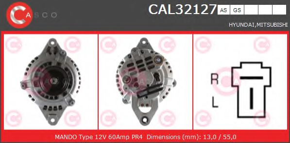 CASCO CAL32127GS Генератор для MITSUBISHI LANCER III (Митсубиши/митсубиси Ланcэр 3) CASCO CAL32127GS Генератор для MITSUBISHI LANCER III (Митсубиши/митсубиси Ланcэр 3)