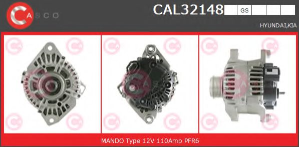 CASCO CAL32148GS Генератор для HYUNDAI EMBERA V (Хендай Эмбэра v) CASCO CAL32148GS Генератор для HYUNDAI EMBERA V (Хендай Эмбэра v)