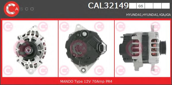 CASCO CAL32149GS Генератор для HYUNDAI I10 (Хендай И10) CASCO CAL32149GS Генератор для HYUNDAI I10 (Хендай И10)