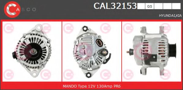 CASCO CAL32153GS Генератор для HYUNDAI SANTA FE I (Хендай Санта фэ1) CASCO CAL32153GS Генератор для HYUNDAI SANTA FE I (Хендай Санта фэ1)