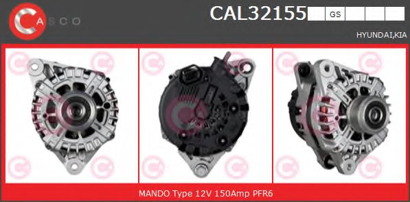 CASCO CAL32155GS Генератор для KIA (Киа) CASCO CAL32155GS Генератор для KIA (Киа)