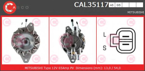 CASCO CAL35117GS Генератор для MITSUBISHI MONTERO (Митсубиши/митсубиси Монтэро) CASCO CAL35117GS Генератор для MITSUBISHI MONTERO (Митсубиши/митсубиси Монтэро)