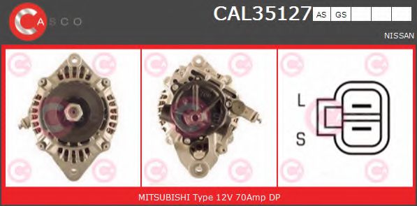 CASCO CAL35127AS Генератор для NISSAN PATROL IV (Ниссан Патрол 4) CASCO CAL35127AS Генератор для NISSAN PATROL IV (Ниссан Патрол 4)