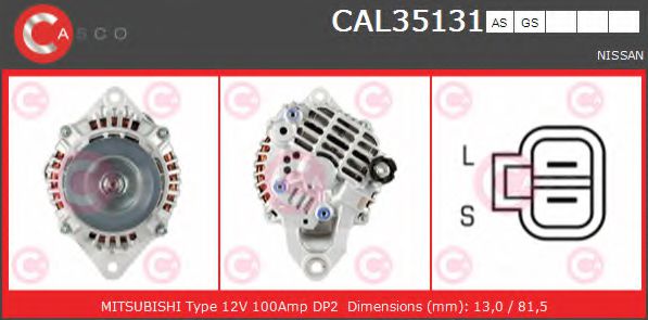 CASCO CAL35131AS Генератор для NISSAN SAFARI V (Ниссан Сафари v) CASCO CAL35131AS Генератор для NISSAN SAFARI V (Ниссан Сафари v)