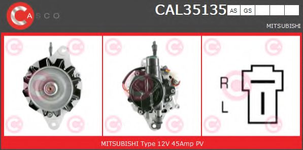 CASCO CAL35135AS Генератор для MITSUBISHI L200 / STORM (Митсубиши/митсубиси Л200 / сторм) CASCO CAL35135AS Генератор для MITSUBISHI L200 / STORM (Митсубиши/митсубиси Л200 / сторм)