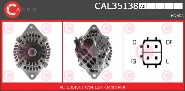 CASCO CAL35138AS Генератор для HONDA LOGO (Хонда Лого) CASCO CAL35138AS Генератор для HONDA LOGO (Хонда Лого)