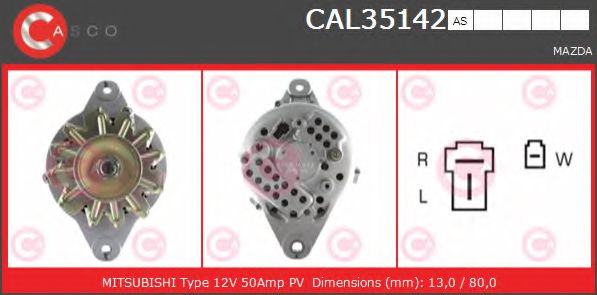 CASCO CAL35142AS Генератор для MAZDA GLC II (Мазда Глc 2) CASCO CAL35142AS Генератор для MAZDA GLC II (Мазда Глc 2)