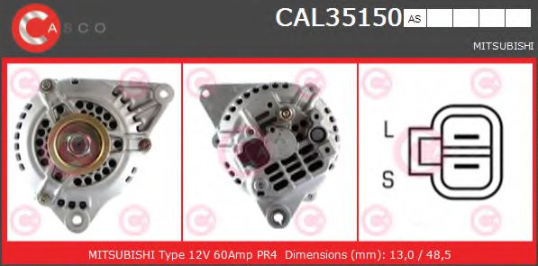 CASCO CAL35150AS Генератор для MITSUBISHI ETERNA IV (Митсубиши/митсубиси Этэрна иv) CASCO CAL35150AS Генератор для MITSUBISHI ETERNA IV (Митсубиши/митсубиси Этэрна иv)
