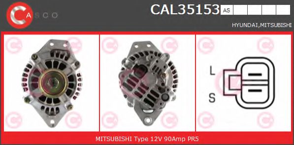 CASCO CAL35153AS Генератор 6G72 для HYUNDAI H-1 / STAREX (Хендай Н1 / старэx) CASCO CAL35153AS Генератор 6G72 для HYUNDAI H-1 / STAREX (Хендай Н1 / старэx)