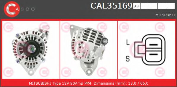 CASCO CAL35169AS Генератор 90 для MITSUBISHI CARISMA (Митсубиши/митсубиси Каризма) CASCO CAL35169AS Генератор 90 для MITSUBISHI CARISMA (Митсубиши/митсубиси Каризма)