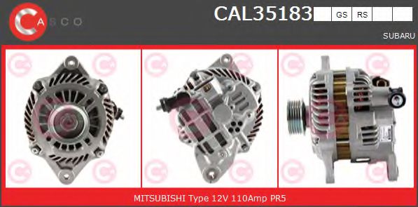 CASCO CAL35183GS Генератор для SUBARU LIBERTY OUTBACK (Субару Либэртъ аутбэк)