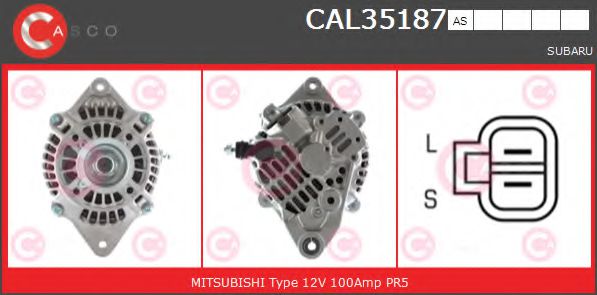 CASCO CAL35187AS Генератор EG33-230 для SUBARU ALCYONE SVX (Субару Алcъонэ сvx) CASCO CAL35187AS Генератор EG33-230 для SUBARU ALCYONE SVX (Субару Алcъонэ сvx)