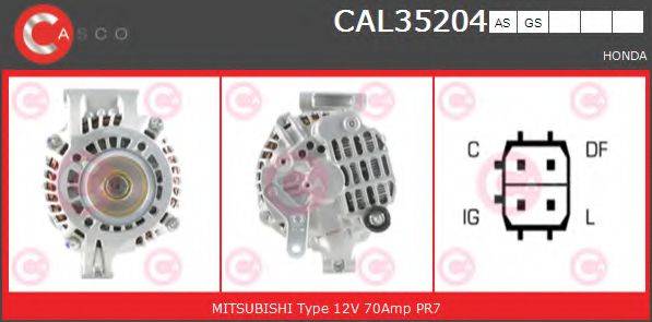 CASCO CAL35204AS Генератор для HONDA STREAM (Хонда Стрэам) CASCO CAL35204AS Генератор для HONDA STREAM (Хонда Стрэам)