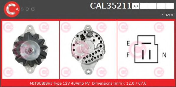 CASCO CAL35211AS Генератор для SUZUKI (Сузуки) CASCO CAL35211AS Генератор для SUZUKI (Сузуки)