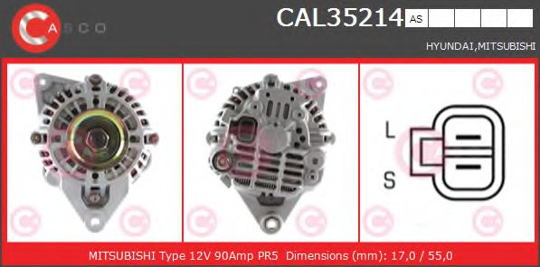 CASCO CAL35214AS Генератор для MITSUBISHI CHALLENGER (Митсубиши/митсубиси Чаллэнгэр) CASCO CAL35214AS Генератор для MITSUBISHI CHALLENGER (Митсубиши/митсубиси Чаллэнгэр)