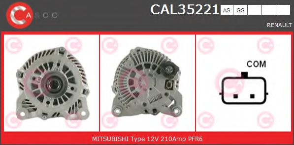 CASCO CAL35221AS Генератор для RENAULT GRAND SCNIC III (Рено Гранд сценик 3) CASCO CAL35221AS Генератор для RENAULT GRAND SCNIC III (Рено Гранд сценик 3)