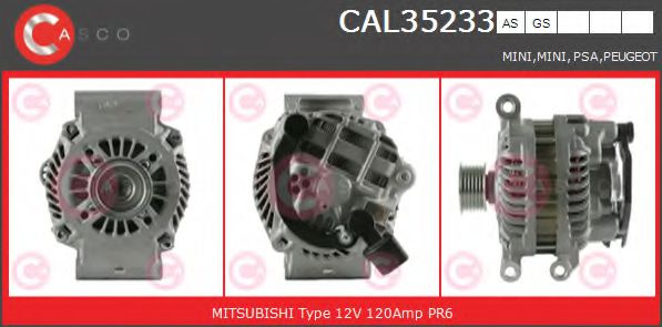 CASCO CAL35233AS Генератор для PEUGEOT (Пежо) CASCO CAL35233AS Генератор для PEUGEOT (Пежо)