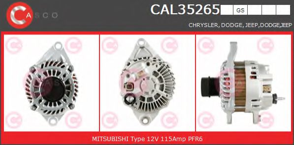 CASCO CAL35265GS Генератор для DODGE AVENGER (Додж Аvэнгэр) CASCO CAL35265GS Генератор для DODGE AVENGER (Додж Аvэнгэр)