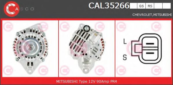 CASCO CAL35266GS Генератор для MITSUBISHI L200 / STORM (Митсубиши/митсубиси Л200 / сторм) CASCO CAL35266GS Генератор для MITSUBISHI L200 / STORM (Митсубиши/митсубиси Л200 / сторм)