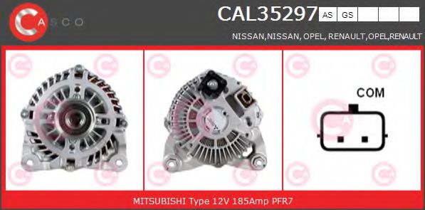 CASCO CAL35297AS Генератор для NISSAN NV400 (Ниссан Нv400) CASCO CAL35297AS Генератор для NISSAN NV400 (Ниссан Нv400)