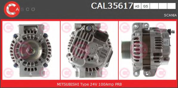 CASCO CAL35617GS Генератор для SCANIA P,G,R,T (Сканиа П,г,р,т) CASCO CAL35617GS Генератор для SCANIA P,G,R,T (Сканиа П,г,р,т)