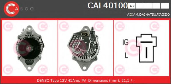 CASCO CAL40100AS Генератор для DAIHATSU (Дайхатсу) CASCO CAL40100AS Генератор для DAIHATSU (Дайхатсу)