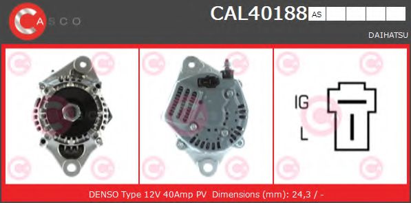 CASCO CAL40188AS Генератор для DAIHATSU CUORE III (Дайхатсу Cуорэ 3) CASCO CAL40188AS Генератор для DAIHATSU CUORE III (Дайхатсу Cуорэ 3)
