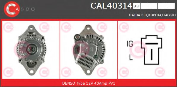 CASCO CAL40314AS Генератор для DAIHATSU CHARADE CENTRO IV (Дайхатсу Чарадэ cэнтро иv) CASCO CAL40314AS Генератор для DAIHATSU CHARADE CENTRO IV (Дайхатсу Чарадэ cэнтро иv)